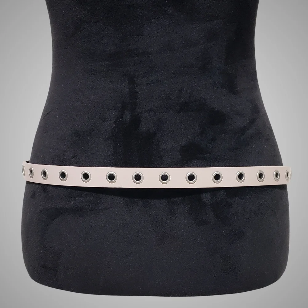 All Saints Belt Blush Antique Nickel Rivet Leather Belt Bohemian Grunge Modern